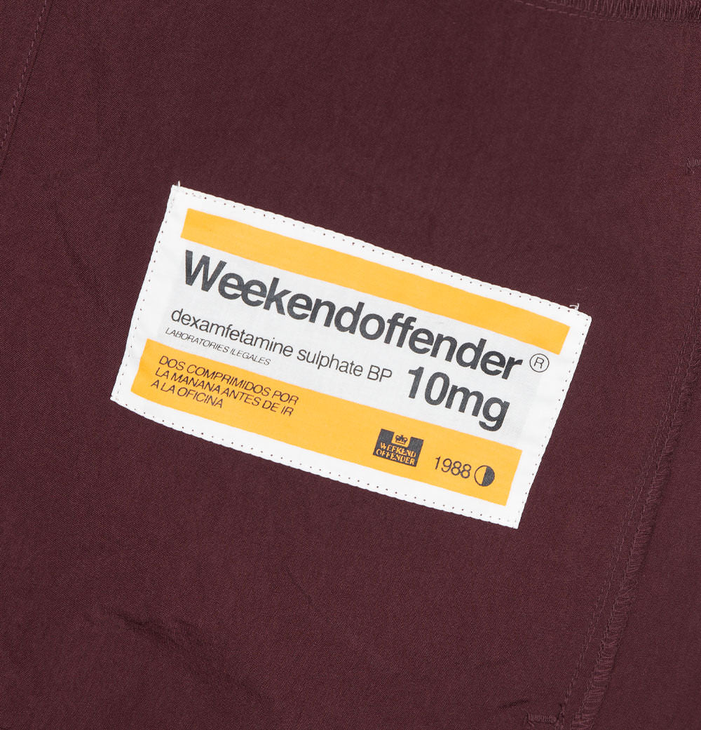 Weekend Offender Nicky Eyes Overshirt Burgundy - Image 7